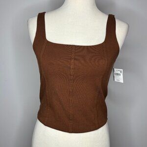 American Eagle - Brown Square Neck Tank Top